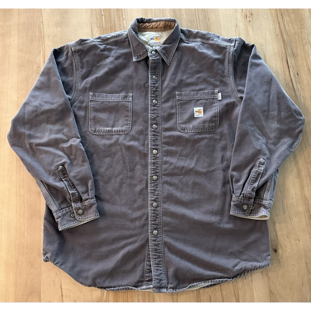 Carhartt FR Flame Resistant Canvas Lined Jacket XL Tall Brown 100432 201 XLT